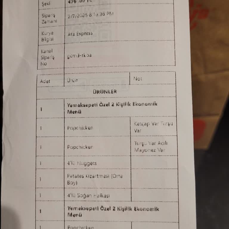 Eksik Sipariş Ve İlgisiz Müşteri Hizmetleri Sorunu