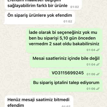 Ön Sipariş İptalinde Müşteri Mağduriyeti