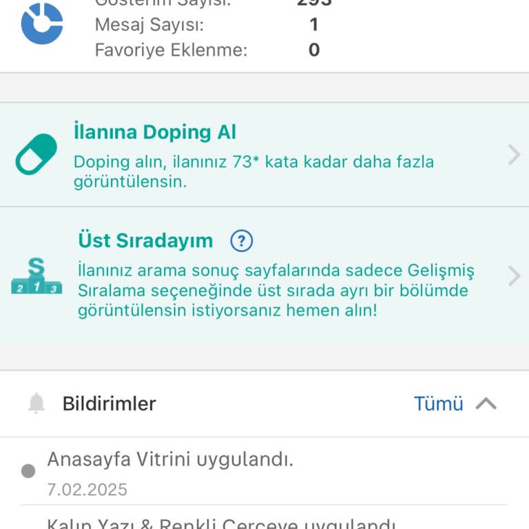 Sahibinden.com'da Anasayfa Vitrini Sorunu Ve Yetersiz Müşteri Hizmetleri