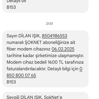 Modem Teslimatı Ve Yanlış Ücretlendirme Sorunu