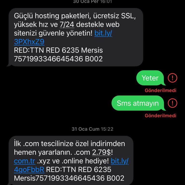 Bitmeyen Mesaj Kabusu: Türkticaret.net