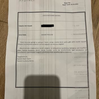 Pierre Cardin Pijamada Üretim Hatası Ve Müşteri Hizmetleri Hayal Kırıklığı