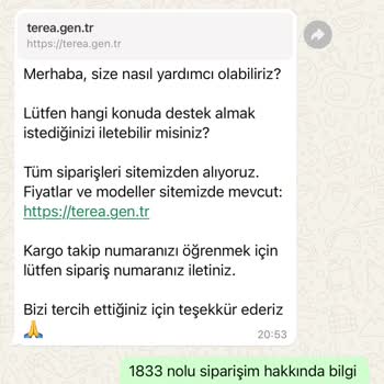 Sipariş İletişim Sorunu Ve Yanıtsızlık