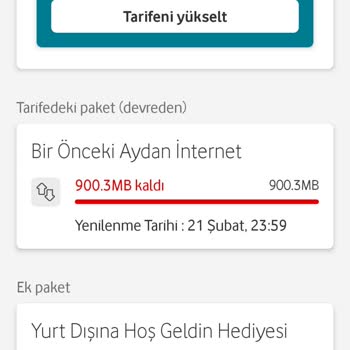 Vodafone Yurt Dışı İnternet Ücreti Sorunu