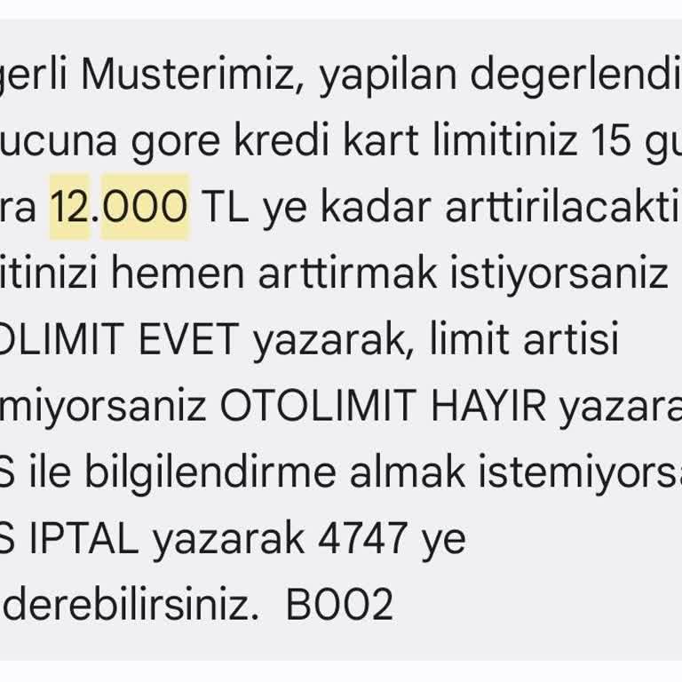 Ziraat Bankkart Genç Kredi Kartımın Limit Artışı Sorunu