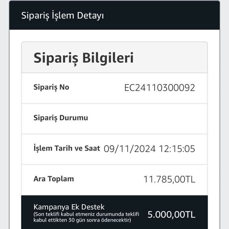 Amazon Ve EasyCep Kampanya Destek Ödemesi Sorunu