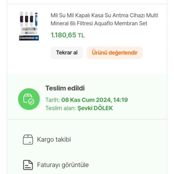 Mil Su Arıtma Cihazında Kalite Ve Hizmet Sorunu