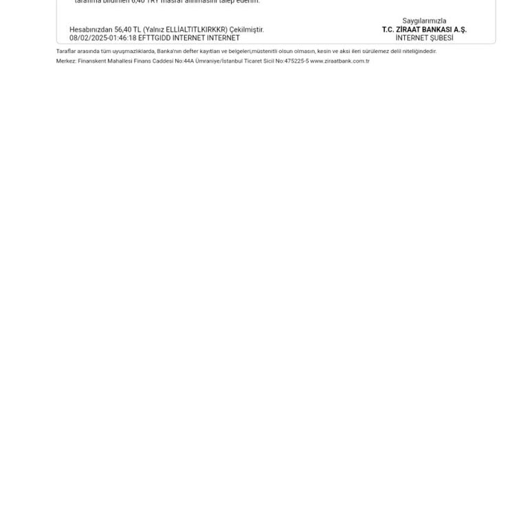 Ziraat Bankası İşlem Sorunu Ve Destek Hattı Cevapsızlığı