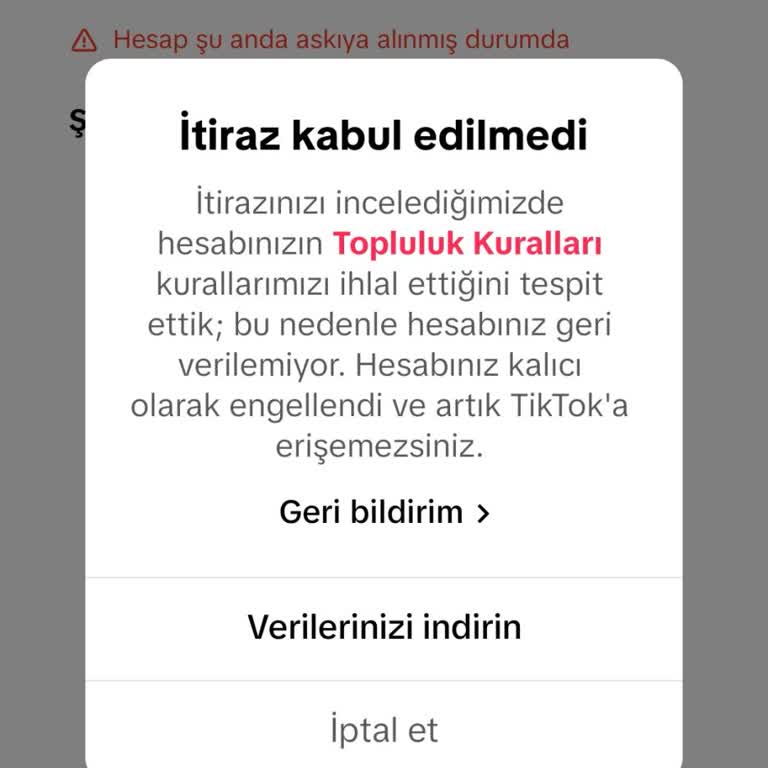 Haksız İhlal Ve Hesap Kapatma Sorunu