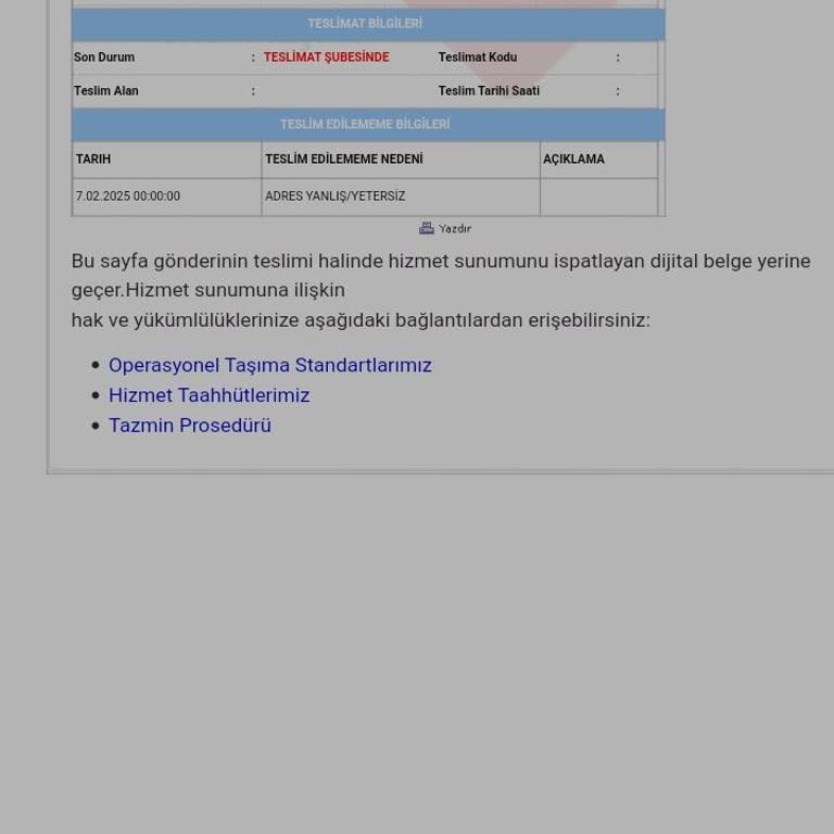 Yanlış İade Ve Kargo Sorunu