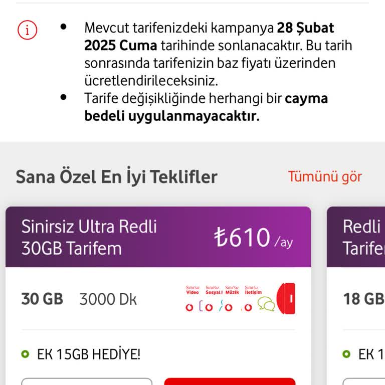 Vodafone'dan Fahiş Fiyat Artışı Ve Adaletsiz Teklif