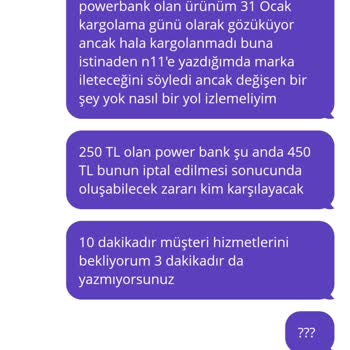N11'de Kargo Ve Müşteri Hizmetleri Sorunu