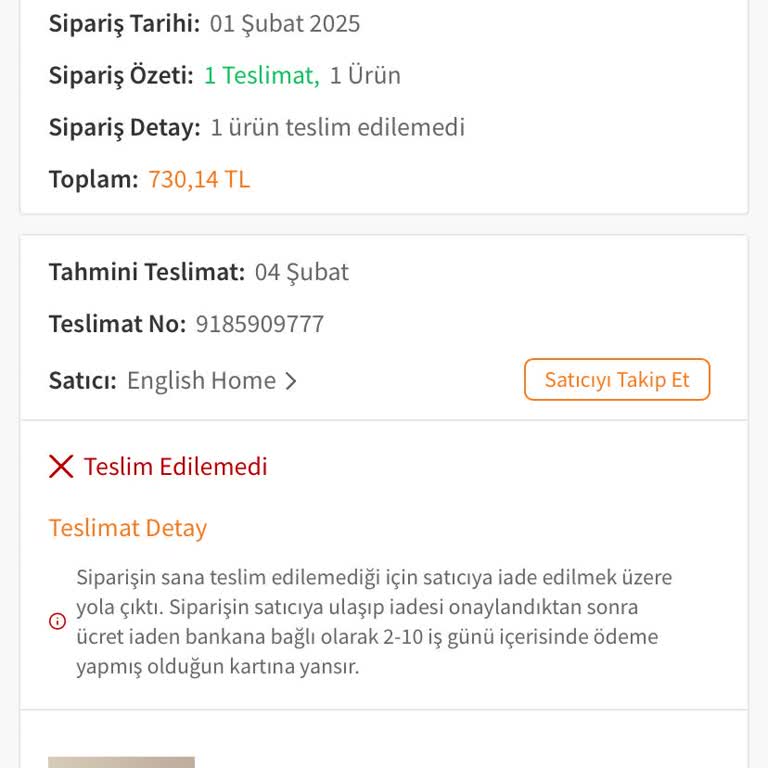 Ürün İadesi Ve Müşteri Hizmetlerine Ulaşamama Sorunu