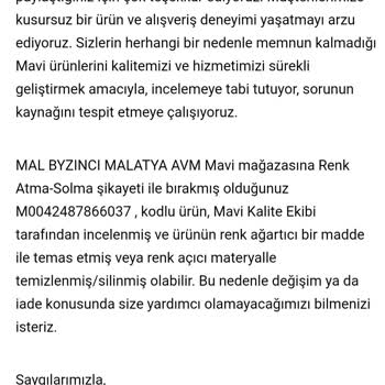 Mavi Jeans'te Renk Solması Mağduriyeti