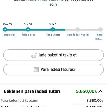 Amazon Müşteri Hizmetlerine Ulaşamama Ve İade Sorunu
