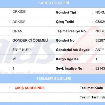 Kargo Sürecindeki Gecikme Ve İletişim Eksikliği
