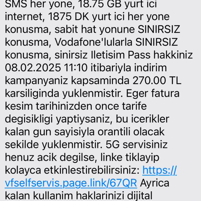 Vodafone Tarife Yanıltması: Sınırsız Değil!