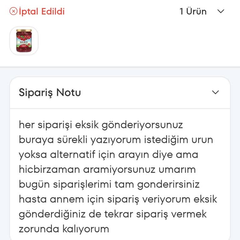 A101 Kapıda Uygulamasında Sürekli Eksik Ürün Ve İlgisizlik