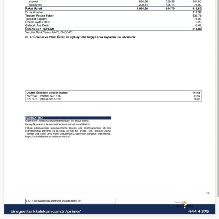Türk Telekom'un Ücretsiz Tivibu Sözü Ve Fatura Şoku