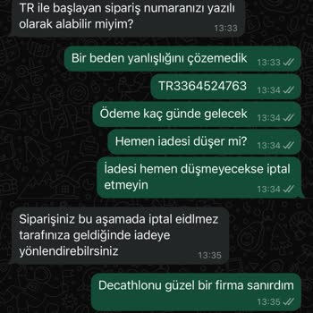 Beden Değişikliği Ve Sipariş İptali Sorunu