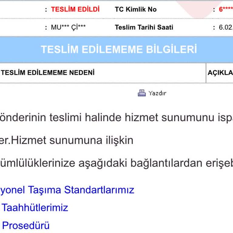 Kargo Teslimatında Gizemli Sorun