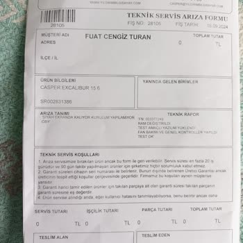 Casper Servis Hatası Sonrası Mağduriyet