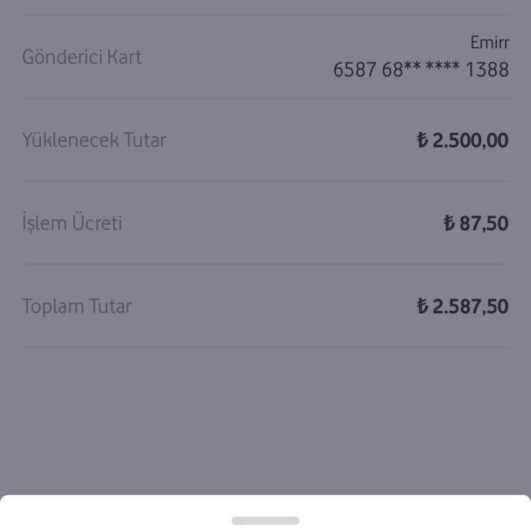 Vodafone Pay Uygulamasında Bakiye Yükleme Sorunu
