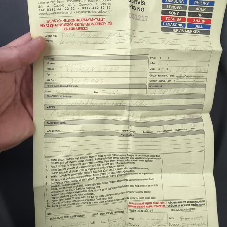 Sony TV'de Tekrarlayan Arıza Ve Şüpheli Parça Değişimi