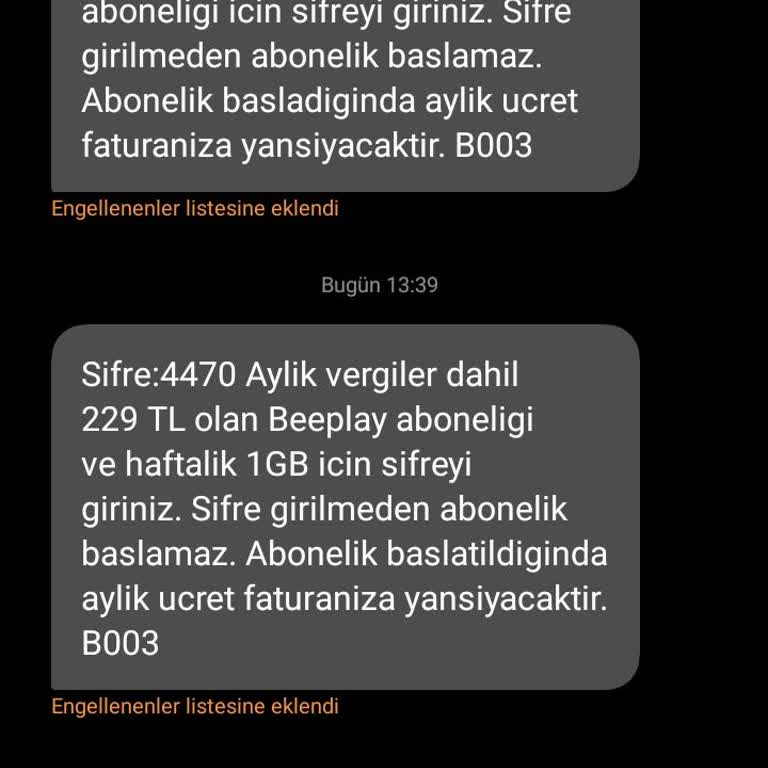 Sürekli Gelen SMS'ler Ve Vodafone'un Çözüm Eksikliği