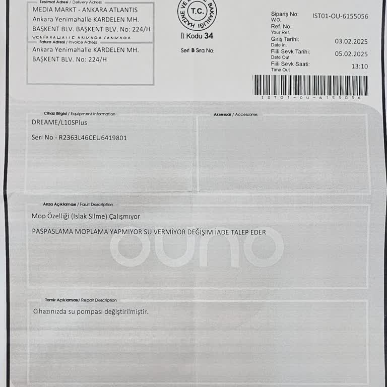 Robot Süpürge Arızası Ve İletişim Sorunları