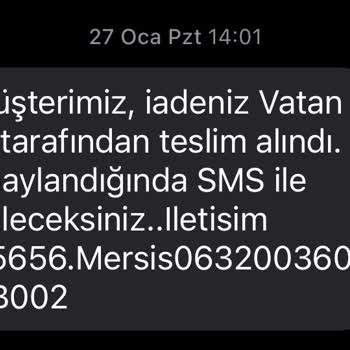 Vatan Bilgisayar Teslimat Gecikmesi Ve Bilgi Eksikliği