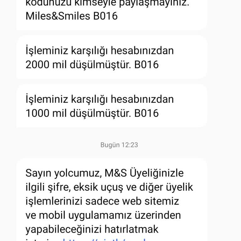 THY Miles & Smiles Hesabımda Şüpheli Mil Harcamaları