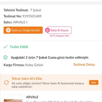 Trendyol Eksik Gönderilen Bardak Siparişi