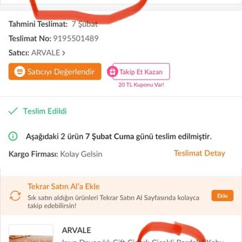 Trendyol Eksik Gönderilen Bardak Siparişi