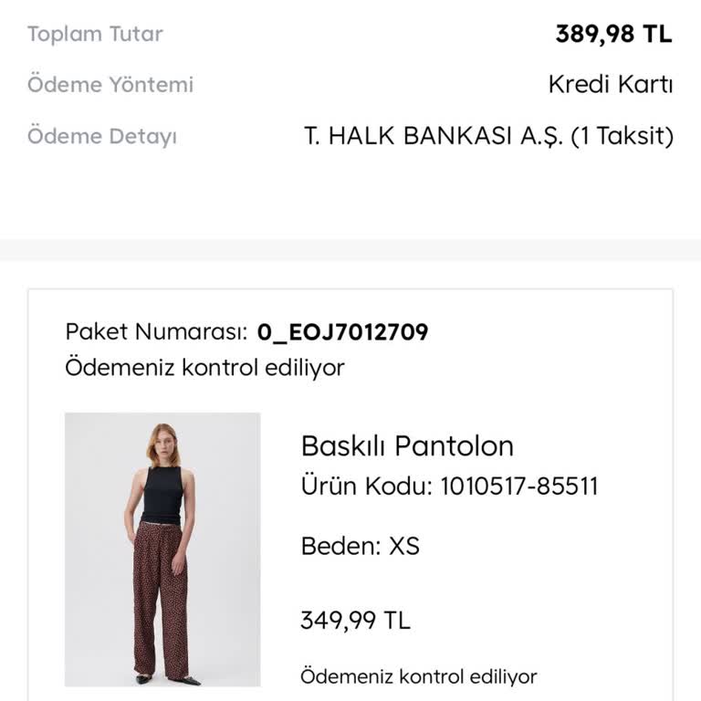Ödeme Kontrol Sorunu Ve Teslimat Endişesi