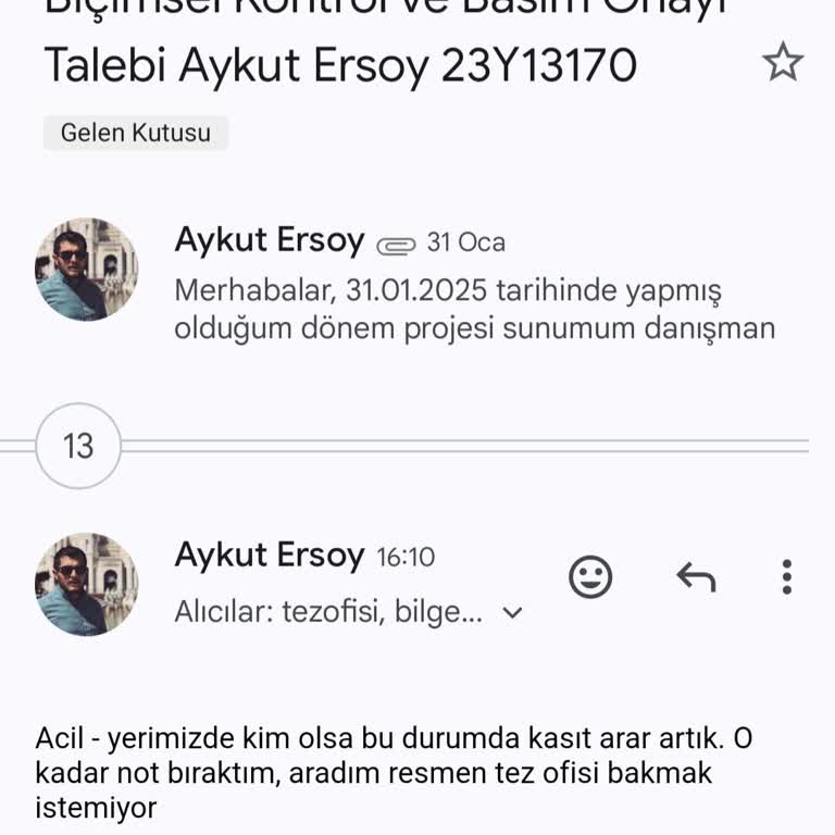Geri Dönüş Yapmayan Tez Ofisi Ve İlgisizlik