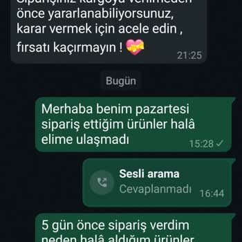 Sipariş Sonrası İletişim Sorunları Ve Gecikme