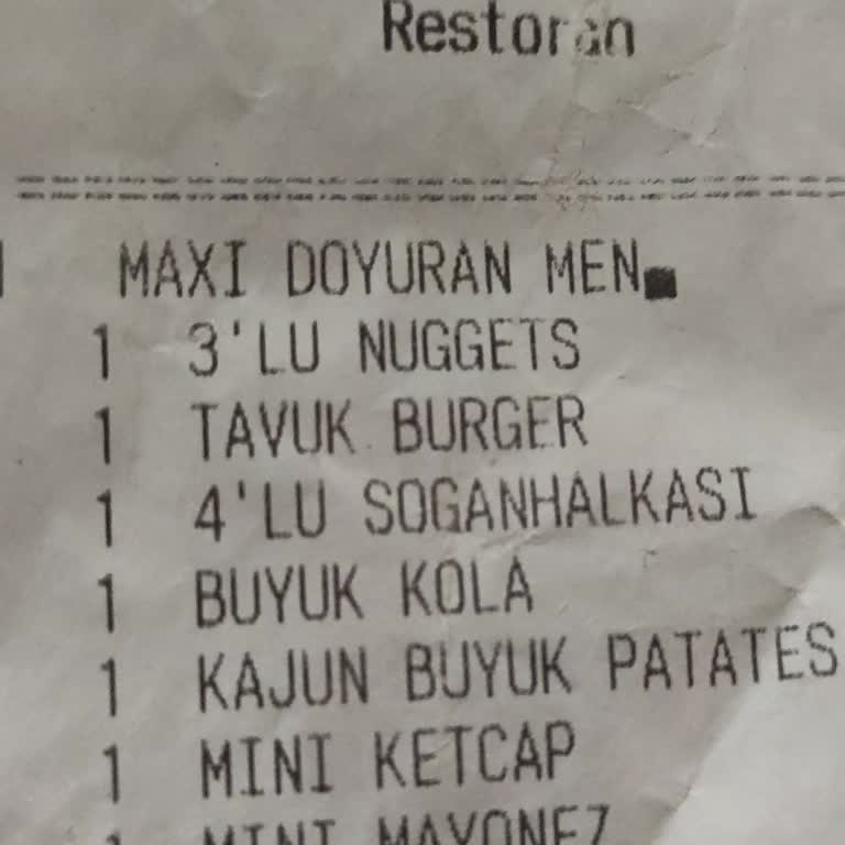 Eksik Ürünlerle Dolan Maxi Doyuran Menü Şoku