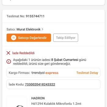 Hasarlı Kulaklık Ve İade Sorunu