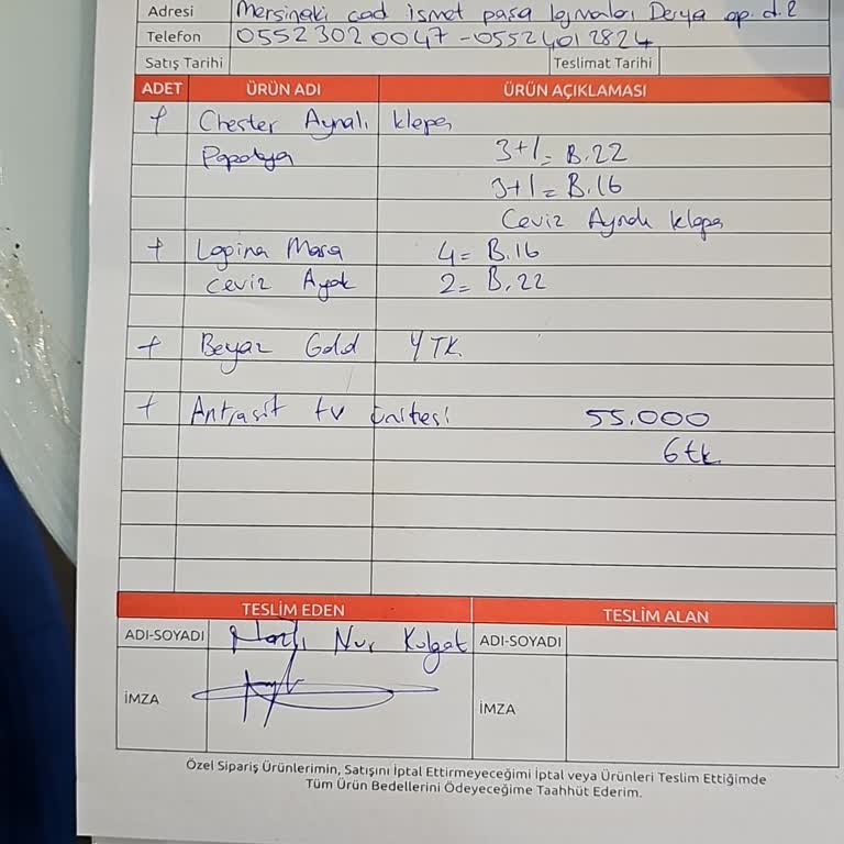 Tabu Mobilya'dan Eksik Ve Kusurlu Ürün Teslimatı