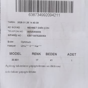 Ayakkabı Tamiratında Yetersiz Hizmet Ve Kaba Davranış