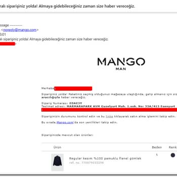 Mango Siparişimde 45 Günlük Bekleyiş