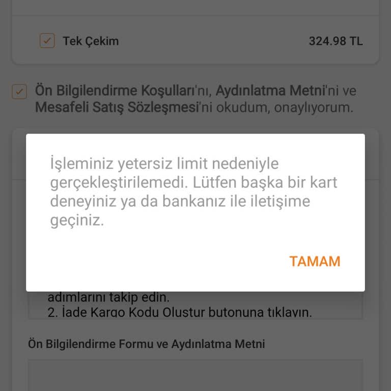 Ziraat Genç Kart Online Alışverişte Limit Sorunu