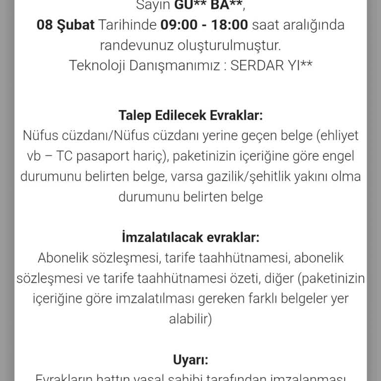 Kurulum Randevusunda Yaşanan İletişim Sorunu