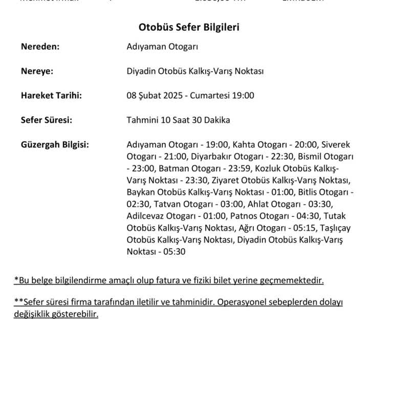 Otobüs Saat Değişikliği Ve Bilgilendirme Eksikliği