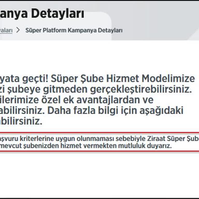 Ziraat Süper Şube Başvuru Engeli Ve Bilgi Eksikliği