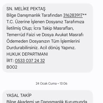 Danışmanlık Firmasından Haksız Ücret Talebi ve Tehdit Şikayeti