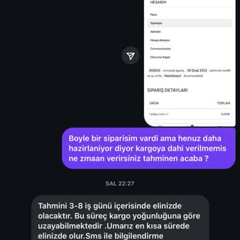 Sipariş Süreci Ve İletişim Sorunları