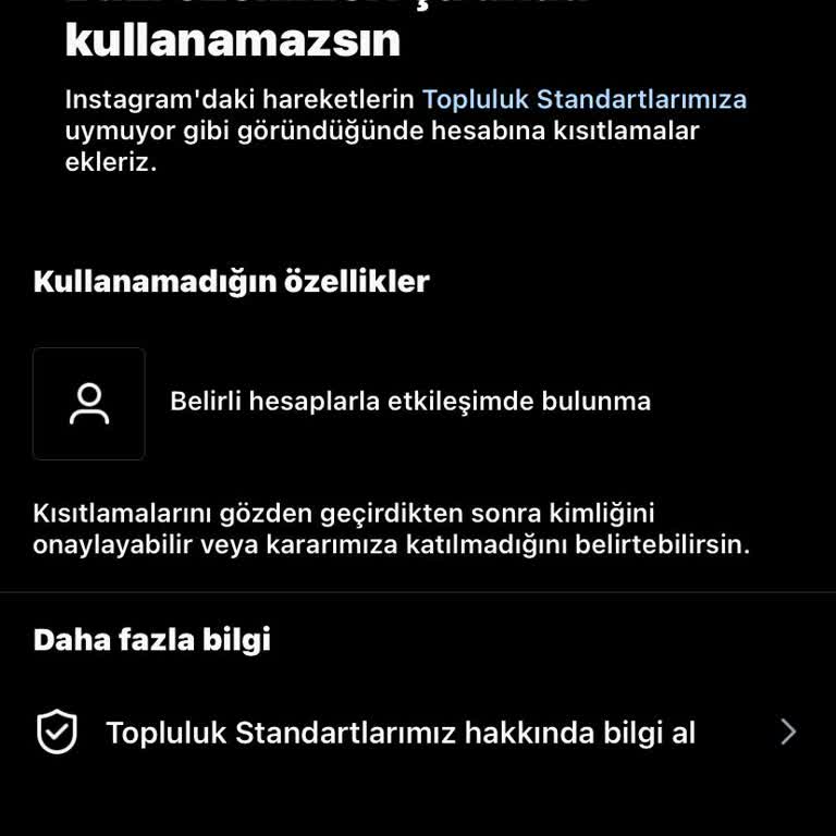 Instagram Etkileşim Engeli Hakkında Destek Talebi