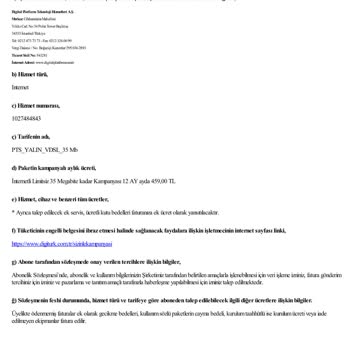 Fazla Fatura Ve Kesintili İnternet Hizmeti Sorunu
